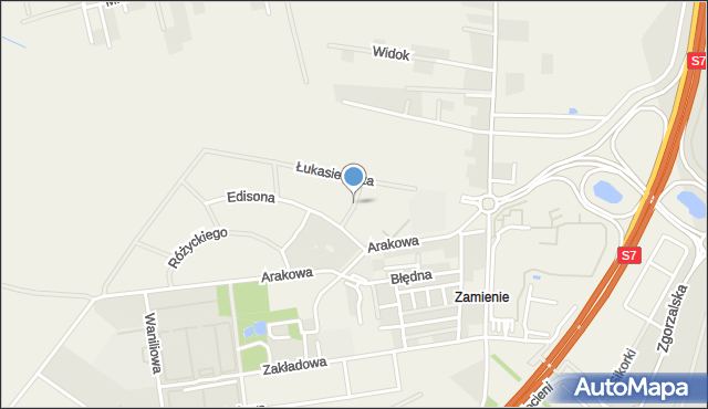 Zamienie gmina Lesznowola, Bella Aleksandra Grahama, mapa Zamienie gmina Lesznowola