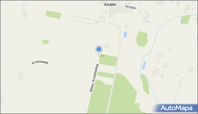Arcelin, Bitwy Arcelińskiej, mapa Arcelin
