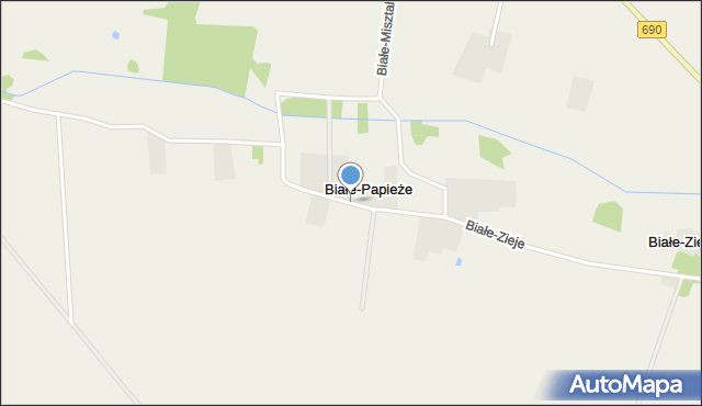 Białe-Papieże, Białe-Papieże, mapa Białe-Papieże