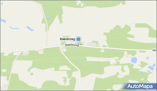 Białobrzeg gmina Pyzdry, Białobrzeg, mapa Białobrzeg gmina Pyzdry