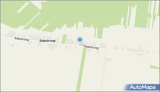 Białobrzegi gmina Chotcza, Białobrzegi, mapa Białobrzegi gmina Chotcza