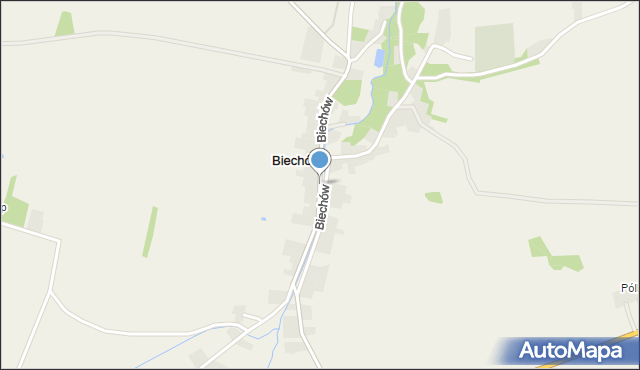 Biechów gmina Pacanów, Biechów, mapa Biechów gmina Pacanów