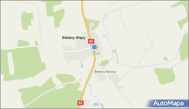 Bielany-Wąsy, Bielany-Wąsy, mapa Bielany-Wąsy