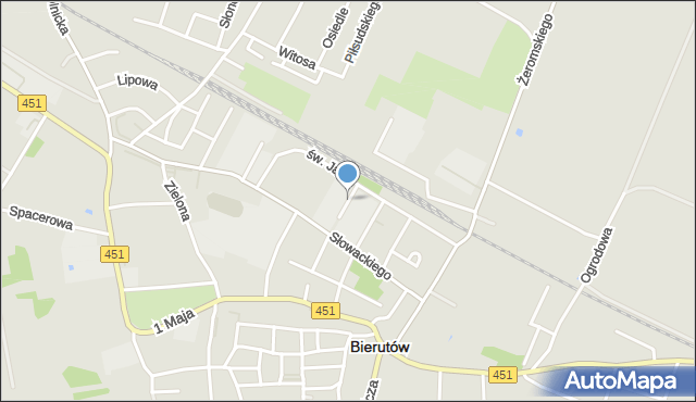 Bierutów, Biała, mapa Bierutów