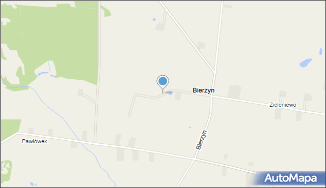 Bierzyn gmina Boniewo, Bierzyn, mapa Bierzyn gmina Boniewo