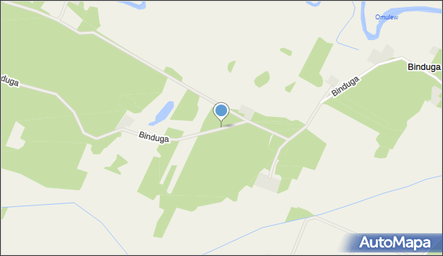 Binduga gmina Chorzele, Binduga, mapa Binduga gmina Chorzele