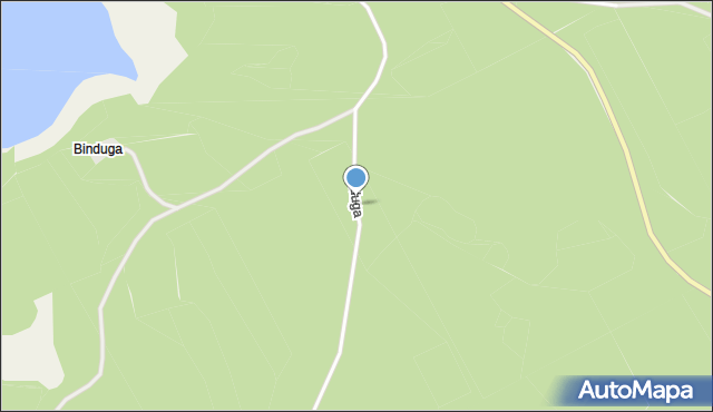 Binduga gmina Stawiguda, Binduga, mapa Binduga gmina Stawiguda