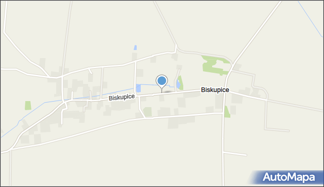 Biskupice gmina Radłów, Biskupice, mapa Biskupice gmina Radłów