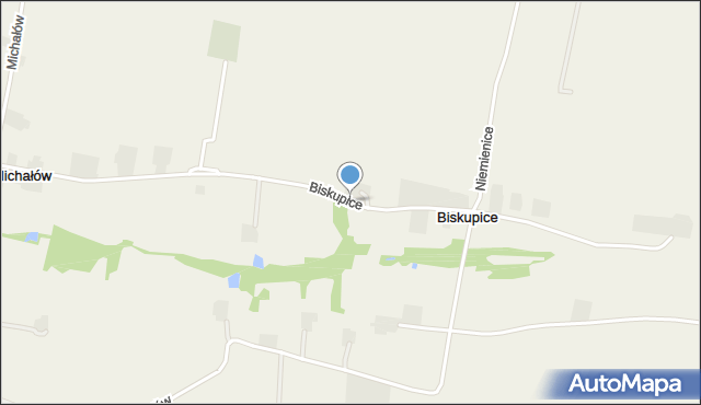 Biskupice gmina Sadowie, Biskupice, mapa Biskupice gmina Sadowie