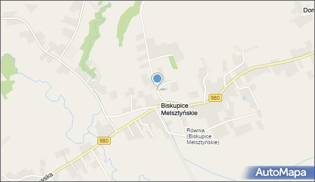 Biskupice Melsztyńskie, Biskupice Melsztyńskie, mapa Biskupice Melsztyńskie