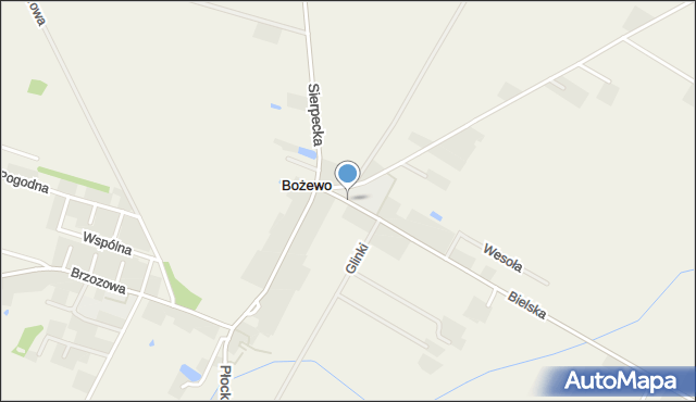 Bożewo gmina Mochowo, Bielska, mapa Bożewo gmina Mochowo