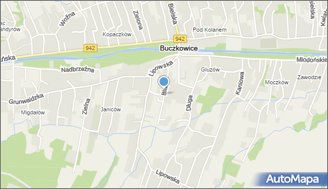 Buczkowice, Białka Romana, mapa Buczkowice