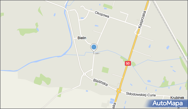 Ciechanów, Bielińska, mapa Ciechanów