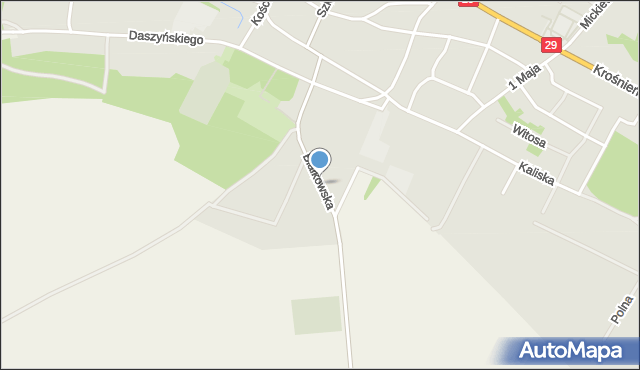 Cybinka, Białkowska, mapa Cybinka