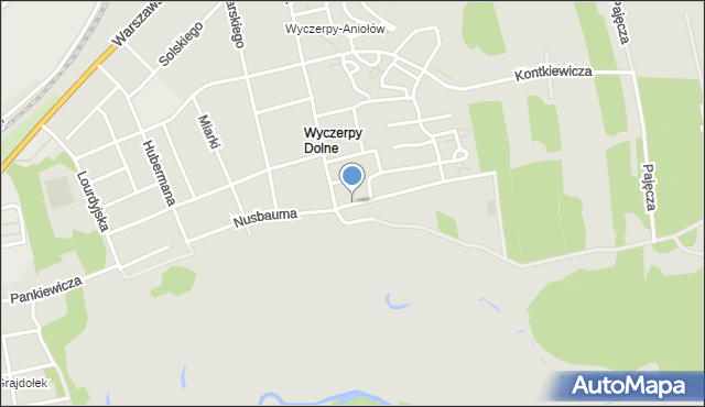 Częstochowa, Białoszewskiego Mirona, mapa Częstochowy