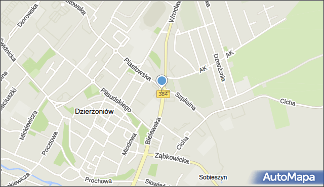 Dzierżoniów, Bielawska, mapa Dzierżoniów