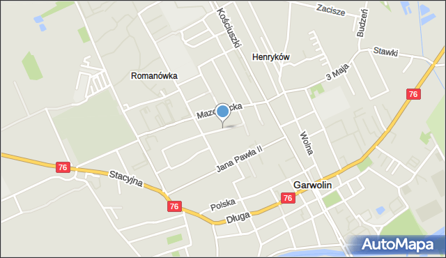 Garwolin, Białoszewskiego Mirona, mapa Garwolin