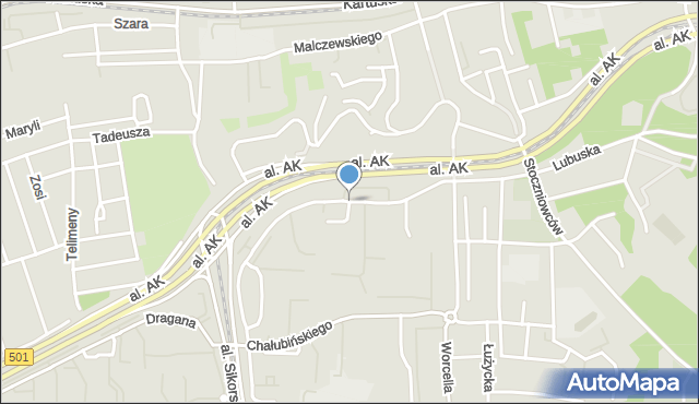 Gdańsk, Biegańskiego Władysława, mapa Gdańska