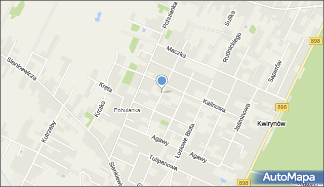 Kwirynów gmina Stare Babice, Białej Brzozy, mapa Kwirynów gmina Stare Babice