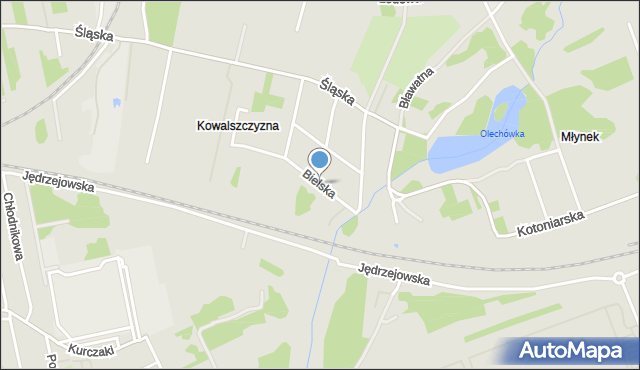 Łódź, Bielska, mapa Łodzi