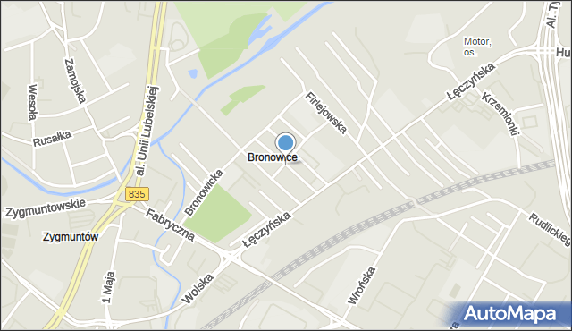 Lublin, Biłgorajska, mapa Lublina