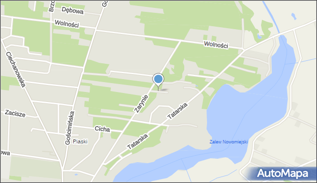 Nowe Miasto powiat płoński, Biwakowa, mapa Nowe Miasto powiat płoński