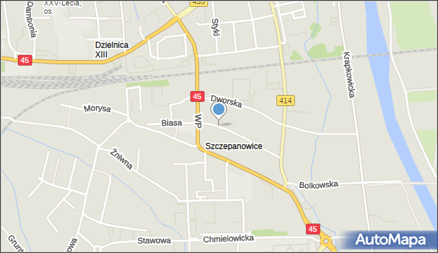 Opole, Biasa Wojciecha, mapa Opola
