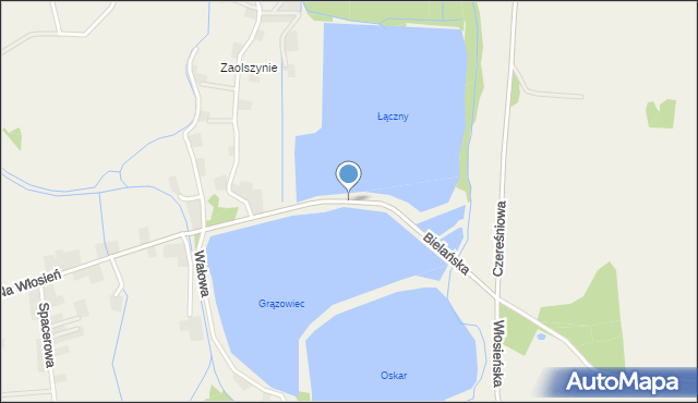 Osiek powiat oświęcimski, Bielańska, mapa Osiek powiat oświęcimski