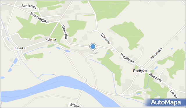 Podłęże gmina Alwernia, Biskowa, mapa Podłęże gmina Alwernia