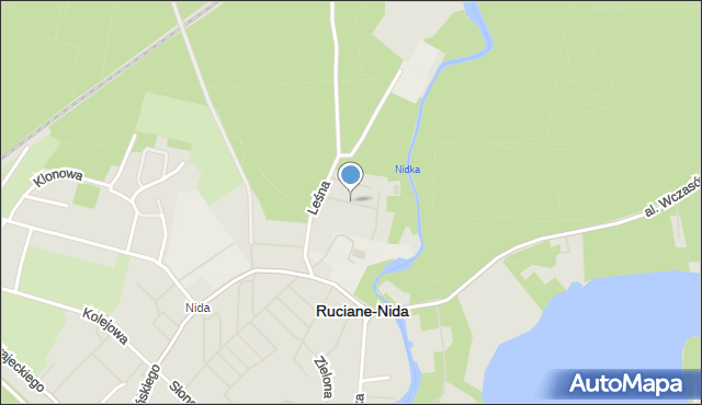 Ruciane-Nida, Białe Osiedle, mapa Ruciane-Nida
