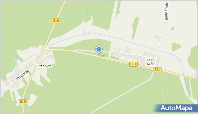 Rudy gmina Kuźnia Raciborska, Biały Dwór, mapa Rudy gmina Kuźnia Raciborska
