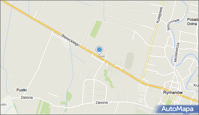 Rymanów, Bieleckiego, dr., mapa Rymanów
