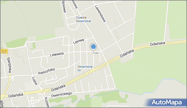 Słupsk, Biernackiego Edmunda, dr., mapa Słupska