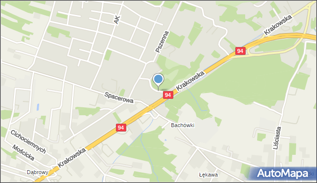 Tarnów, Bielicowa, mapa Tarnów