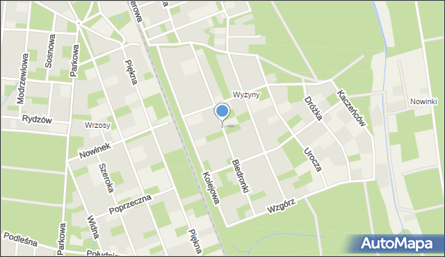 Zalesie Górne, Biedronki, mapa Zalesie Górne