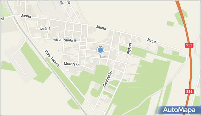 Baranów powiat kępiński, Blacharska, mapa Baranów powiat kępiński