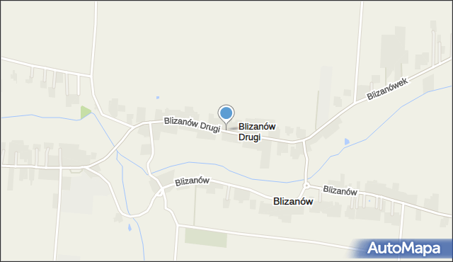 Blizanów Drugi, Blizanów Drugi, mapa Blizanów Drugi