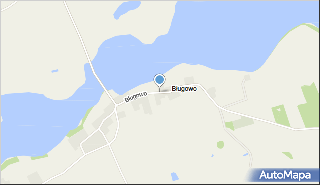 Bługowo gmina Złotów, Bługowo, mapa Bługowo gmina Złotów