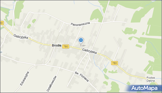 Brodła, Bliska, mapa Brodła