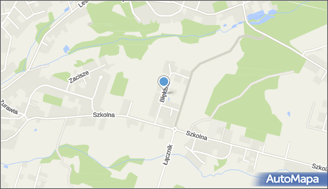 Czerwonak, Błękitna, mapa Czerwonak