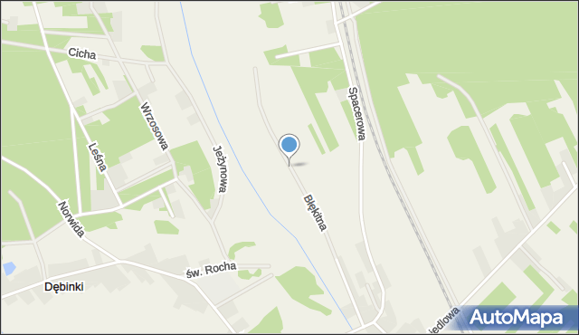 Dębinki gmina Zabrodzie, Błękitna, mapa Dębinki gmina Zabrodzie