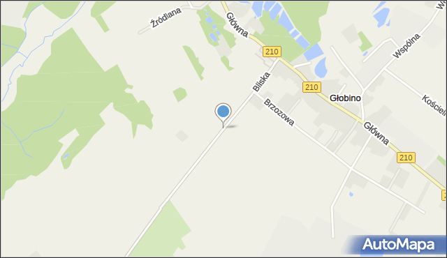 Głobino, Bliska, mapa Głobino