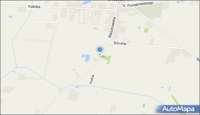 Goszczanów, Błaszkowska, mapa Goszczanów