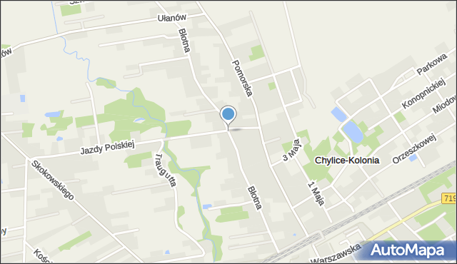 Jaktorów, Błotna, mapa Jaktorów