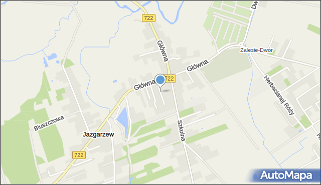 Jazgarzew, Błękitna, mapa Jazgarzew