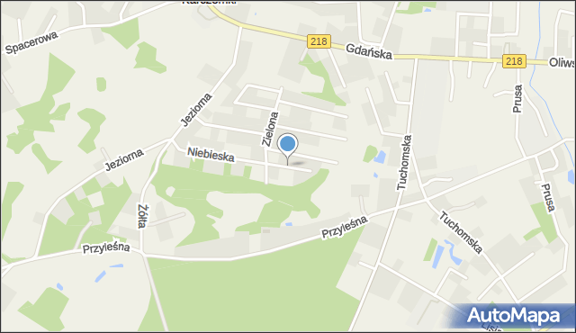 Karczemki gmina Szemud, Błękitna, mapa Karczemki gmina Szemud