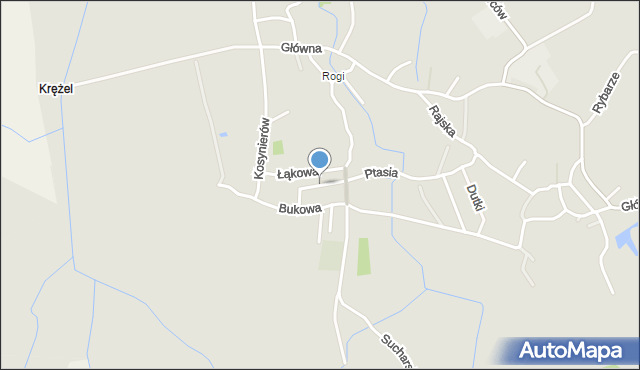 Kędzierzyn-Koźle, Błękitna, mapa Kędzierzyna-Koźle
