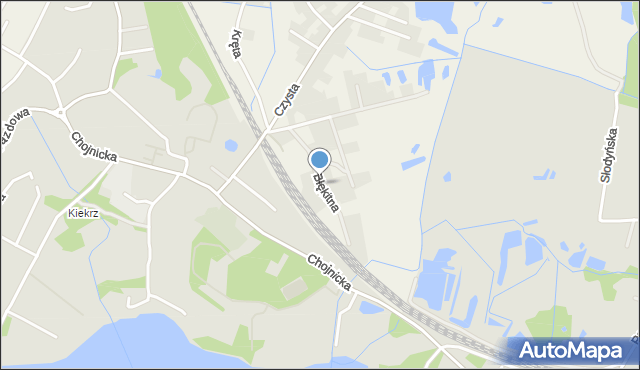 Kiekrz, Błękitna, mapa Kiekrz