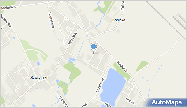 Koninko, Błękitna, mapa Koninko