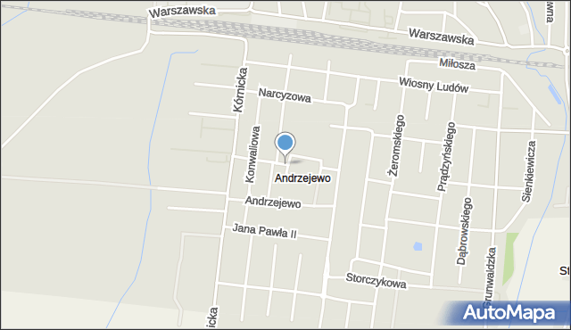 Kostrzyn powiat poznański, Bławatkowa, mapa Kostrzyn powiat poznański